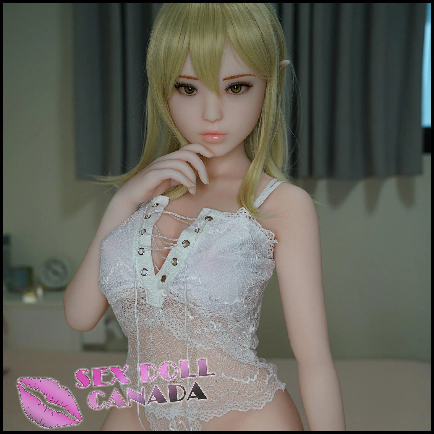 130 (4'3") D-Cup Phoebe Blonde - Full Silicone - Piper Doll - Image 5